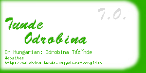 tunde odrobina business card